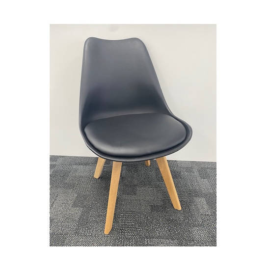 Chair - Black - Wooden Legs